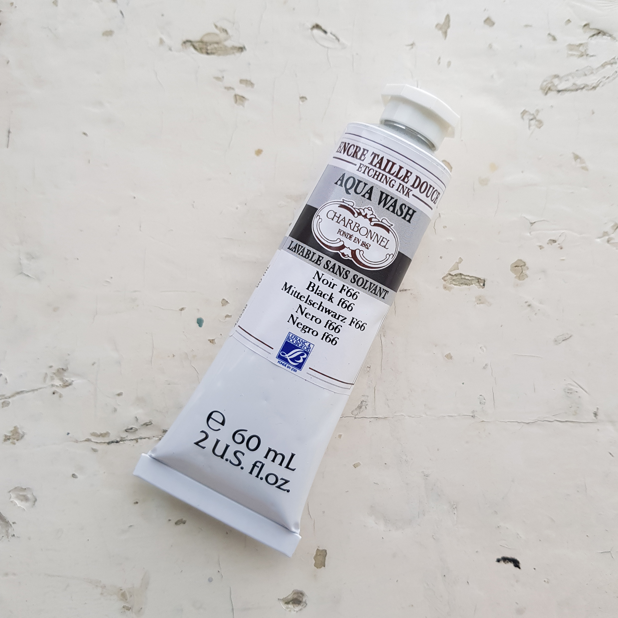 Офортная краска Charbonnel Aqua Wash 60 мл — Black F66